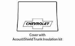 1935-36 Chevy 2 Door Sedan Trunk Rubber Floor Mat Cover w/ G-010 Chevy Bowtie
