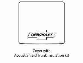 1937-39 Chevrolet Coupe Trunk Rubber Floor Mat Cover with G-010 Chevy Bowtie