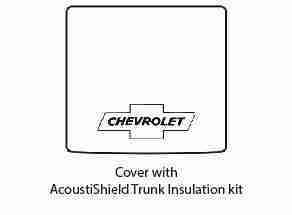 1937-39 Chevy Convertible Trunk Rubber Floor Mat Cover w/ G-010 Chevy Bowtie