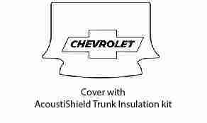 1937-39 Chevy 4 Door Sedan Trunk Rubber Floor Mat Cover w/ G-010 Chevy Bowtie