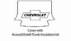 1937-39 Chevy 2 Door Sedan Trunk Rubber Floor Mat Cover w/ G-010 Chevy Bowtie