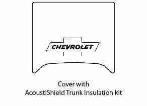 1940-41 Chevrolet Coupe Trunk Rubber Floor Mat Cover with G-010 Chevy Bowtie