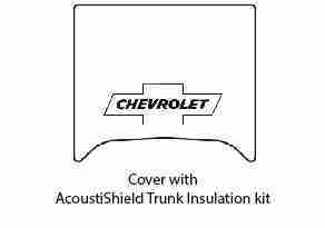 1940-41 Chevy Convertible Trunk Rubber Floor Mat Cover w/ G-010 Chevy Bowtie