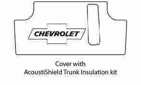 1949-52 Chevrolet Trunk Rubber Floor Mat Cover with G-010 Chev Bowtie