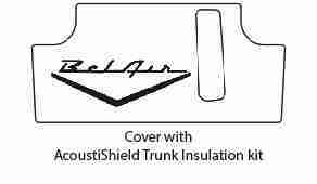 1949-52 Chevrolet Trunk Rubber Floor Mat Cover with G-016 Belair Wing
