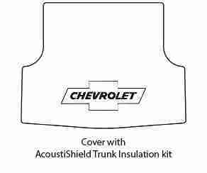 1953 54 Chevy SW Panel Delivery Trunk Rubber Floor Mat Cover w/ G-010 Bowtie