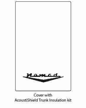 1955-57 Chevrolet Nomad Trunk Rubber Floor Mat Cover with G-083 Nomad Wing