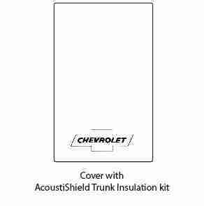 1955-57 Chevy Wagon / Nomad Trunk Rubber Floor Mat Cover w/ G-010 Chev Bowtie
