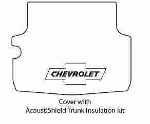 1958 Chevrolet Nomad Trunk Rubber Floor Mat Cover with G-010 Chev Bowtie