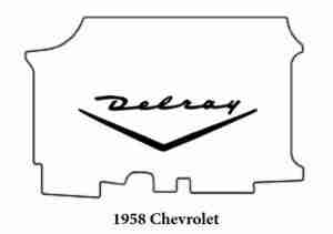 1958 Chevrolet Trunk Rubber Floor Mat Cover with G-124 Delray Wing
