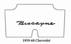 1959-60 Chevrolet Trunk Rubber Floor Mat Cover with G-021 Biscayne