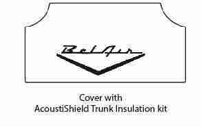 1965-70 Chevrolet Trunk Rubber Floor Mat Cover with G-016 Belair Wing