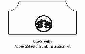 1965-70 Chevrolet Trunk Rubber Floor Mat Cover with G-037 Impala SS