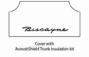 1965-70 Chevrolet Trunk Rubber Floor Mat Cover with G-121 Biscayne Script