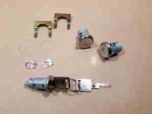 1967 Ignition & Door Lock Kit, w/ late style square key, 1967 Firebird, 1966-67 TLMGTO