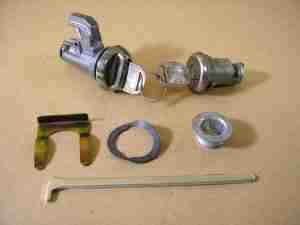 1974-78 Glovebox & Trunk Lock Kits, w/ late style round head keys, 1974-78 Firebird