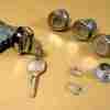1971-78 Lock Kit, Door, Trunk & Glove, All P8 exc GP, w/ late style round head keys