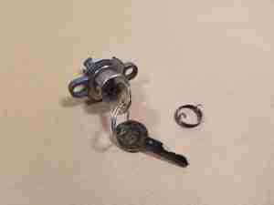 1966-67 Trunk Lock, Button Style, 1966-67 Full Size and GP, w/ original style pear head key