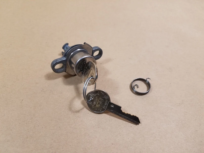 1966-67 Trunk Lock, Button Style, 1966-67 Full Size and GP, w/ original ...