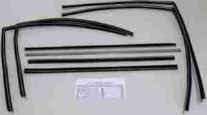 1958-64 UPPER CHANNELs & Division Bars, Chevy Full Size 4 Door Wagon 8 Piece Felt Kit