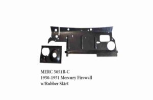1950 1951 Mercury Car Firewall Pad with Steering Column Cover & Rubber Skirt