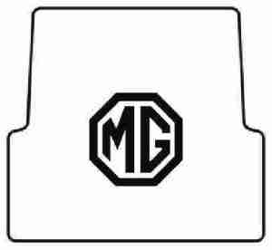 1955-62 MG A Trunk Rubber Floor Mat Kit with MG-01 MG Logo