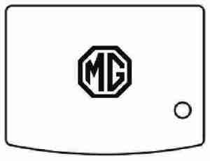 1962-80 MG B C GT Trunk Rubber Floor Mat Kit with MG-01 MG Logo