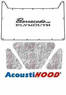 1967-69 Plymouth Barr. Under Hood Cover with MA-018 Barracuda Script