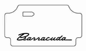 1967-69 Plymouth Barr. Trunk Rubber Floor Mat Cover w/ MA-018 Barracuda Script