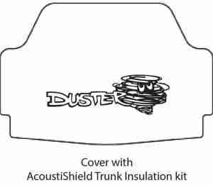 1970-76 Plymouth Duster Trunk Rubber Floor Mat Cover with MB-060 Duster