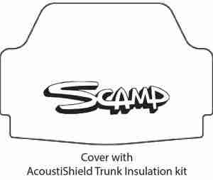 1971-76 Plymouth Scamp Trunk Rubber Floor Mat Cover with MB-050 Scamp