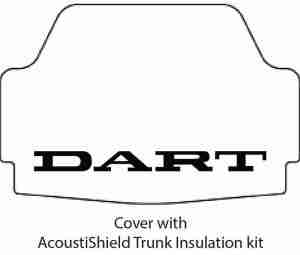 1973-76 Dodge Dart Trunk Rubber Floor Mat Cover with MB-015 Dart Sport