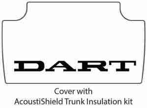1962-64 Dodge Dart Trunk Rubber Floor Mat Cover with MB-007T Dart Text