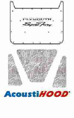 1962-64 Plymouth Sport Fury Under Hood Cover with MB-075 Sport Fury