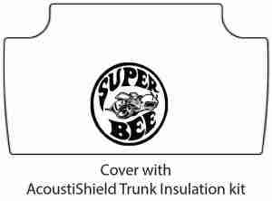 1968-70 Dodge Super Bee Trunk Rubber Floor Mat Cover with MB-100 Super Bee