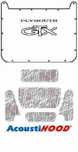 1971 Plymouth GTX Under Hood Cover with MB-015 GTX