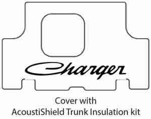 1971-74 Dodge Charger Trunk Rubber Floor Mat Cover with MB-050S Charger Script