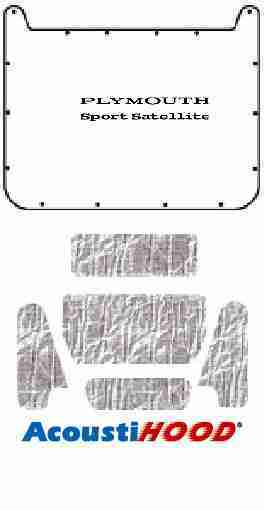 1971-74 Plymouth Sport Sat Under Hood Cover with MB-045 Sport Satellite