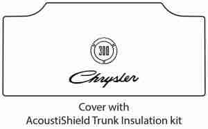 1965-68 Chrysler 300 Trunk Rubber Floor Mat Cover with MB-080 Chrysler 300