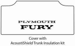 1965-68 Plymouth Fury Trunk Rubber Floor Mat Cover with MC-070 Fury