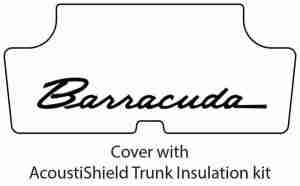 1970-74 Plymouth Barracuda Trunk Rubber Floor Mat Cover with ME-028 Barracuda