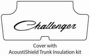 1970-74 Dodge Challenger Trunk Rubber Floor Mat Cover with ME-020 Challenger