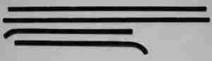 1966-67 AUTHENTIC 4 Piece Felt Kit, Nova & Chevy II 2 Door Hardtop Outers Only