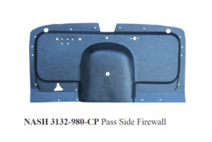 1931 1932 Nash Series 980 Passenger Side Firewall Pad. Engine Side Also Available