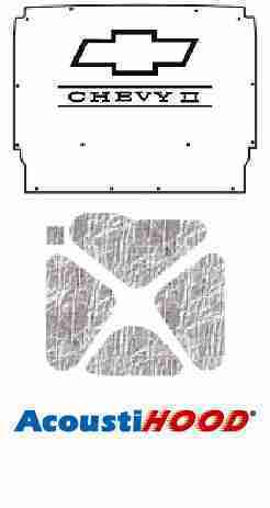 1962-65 Nova Under Hood Cover with G-117 Bowtie Chevy II