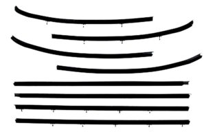 1968 REPLACEMENT 8 Piece Felt Kit, Oldsmobile Cutlass 2 Door Sedan fuzzy