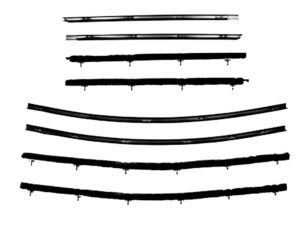 1969 AUTHENTIC 8 Piece Felt Kit, Oldsmobile Cutlass 4 Door Sedan fuzzy