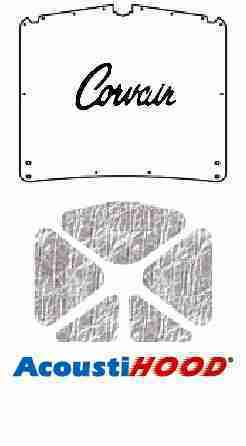 1960-64 Chevy Corvair Under Hood Cover with G-181 Corvair Script
