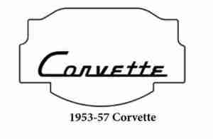 1953-57 Chevy Corvette Trunk Rubber Floor Mat Cover w/ G-031 Corvette Script