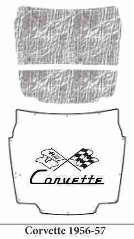 1956-57 Chevrolet Corvette Under Hood Cover with G-097 Corvette